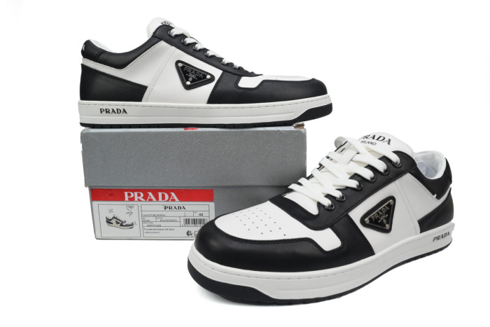 Prada Downtown Low Sneakers Black and White